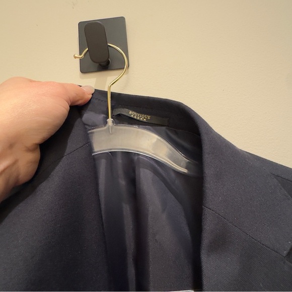 NWT- Doppelgänger Navy Blazer Men's Black Blazer Size 46 DGAGO 001AG - Picture 2 of 13